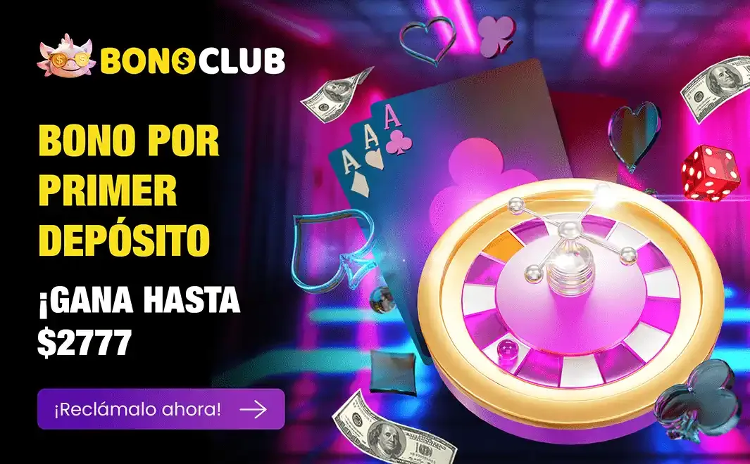 Material de BonoClub sobre una oferta de primer depósito